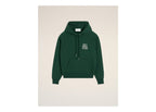 Ami Paris Cotton Don't Forget To Love Hoodie Bottle Green