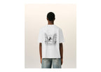 Ami Paris Cotton T-Shirt with Place Des Victoires Print White