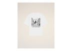 Ami Paris Cotton T-Shirt with Place Des Victoires Print White