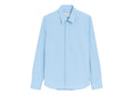 Ami Paris Cotton Tailor Embroidered Ami De Coeur Shirt Cashmere Blue