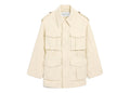 Ami Paris Cotton Utility Parka Jacket Ivory