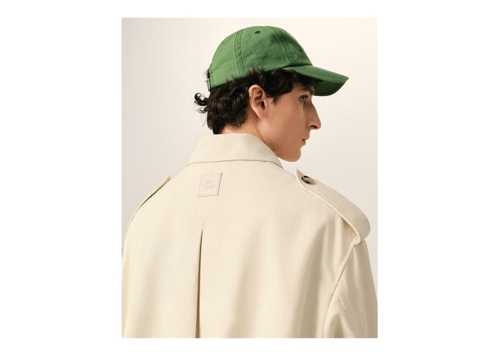 Ami Paris Cotton Utility Parka Jacket Ivory