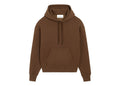 Ami Paris Embossed Ami De Coeur Cotton Hoodie Chocolate Brown