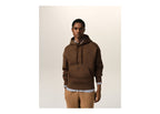 Ami Paris Embossed Ami De Coeur Cotton Hoodie Chocolate Brown