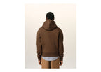 Ami Paris Embossed Ami De Coeur Cotton Hoodie Chocolate Brown