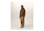Ami Paris Embossed Ami De Coeur Cotton Hoodie Chocolate Brown