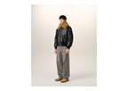Ami Paris Lamb Leather Padded Jacket Black