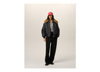 Ami Paris Lamb Leather Padded Jacket Black