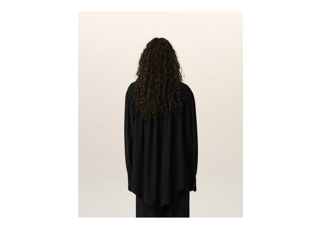 Ami Paris Lavalliere Silk-Blend Blouse Black (W)