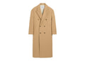 Ami Paris Long Double Breasted Wool Coat Mastic Beige