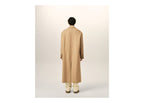 Ami Paris Long Double Breasted Wool Coat Mastic Beige