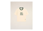 Ami Paris Printed Cotton Don't Forget To Love T-Shirt Ivory