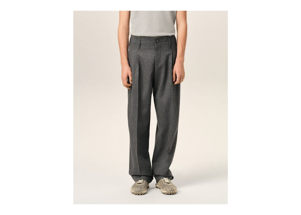 Ami Paris Two-Pleats Wool Trousers Carbon Grey