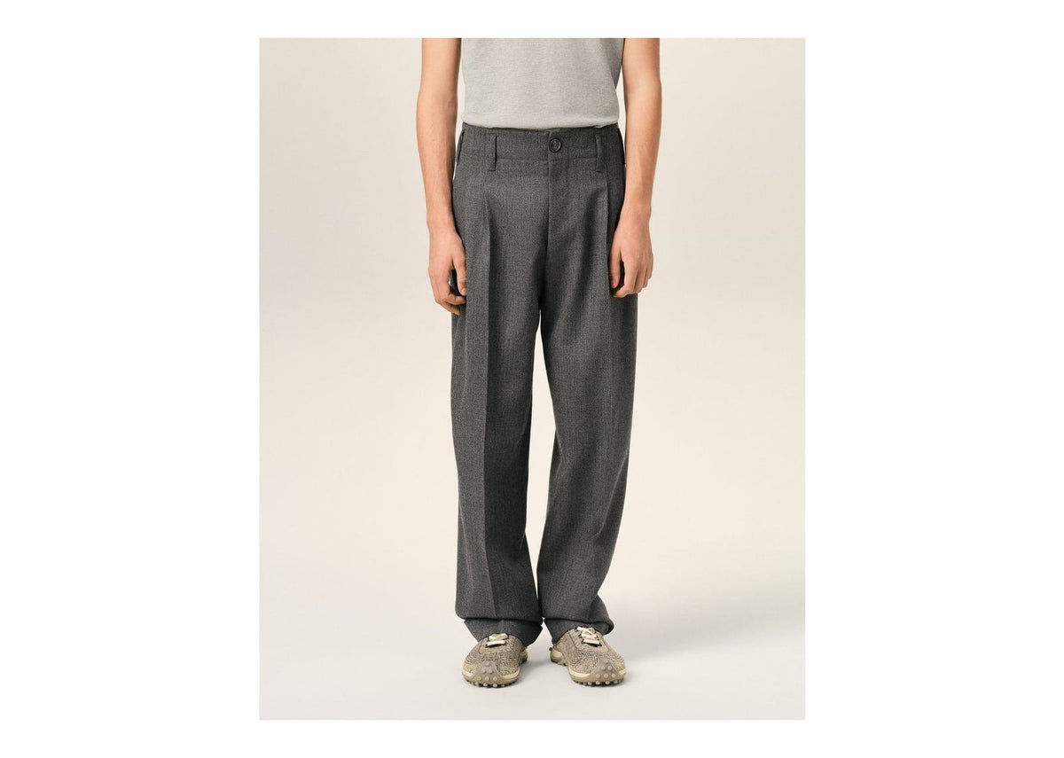 Ami Paris Two-Pleats Wool Trousers Carbon Grey