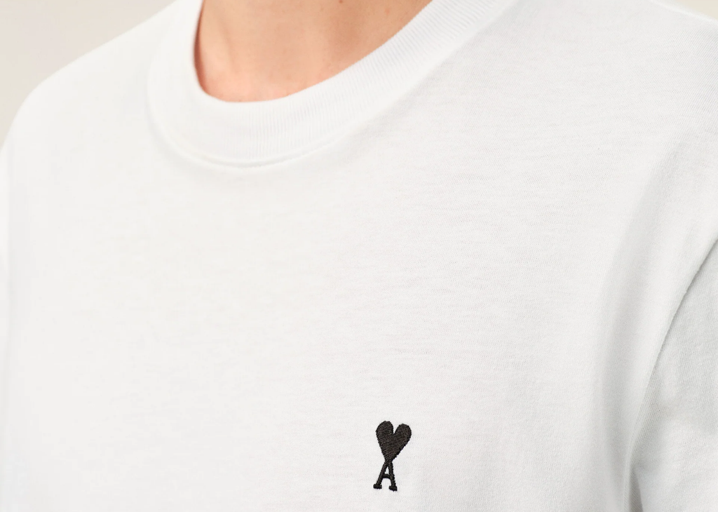 Ami Paris White Cotton Ami De Coeur T-Shirt