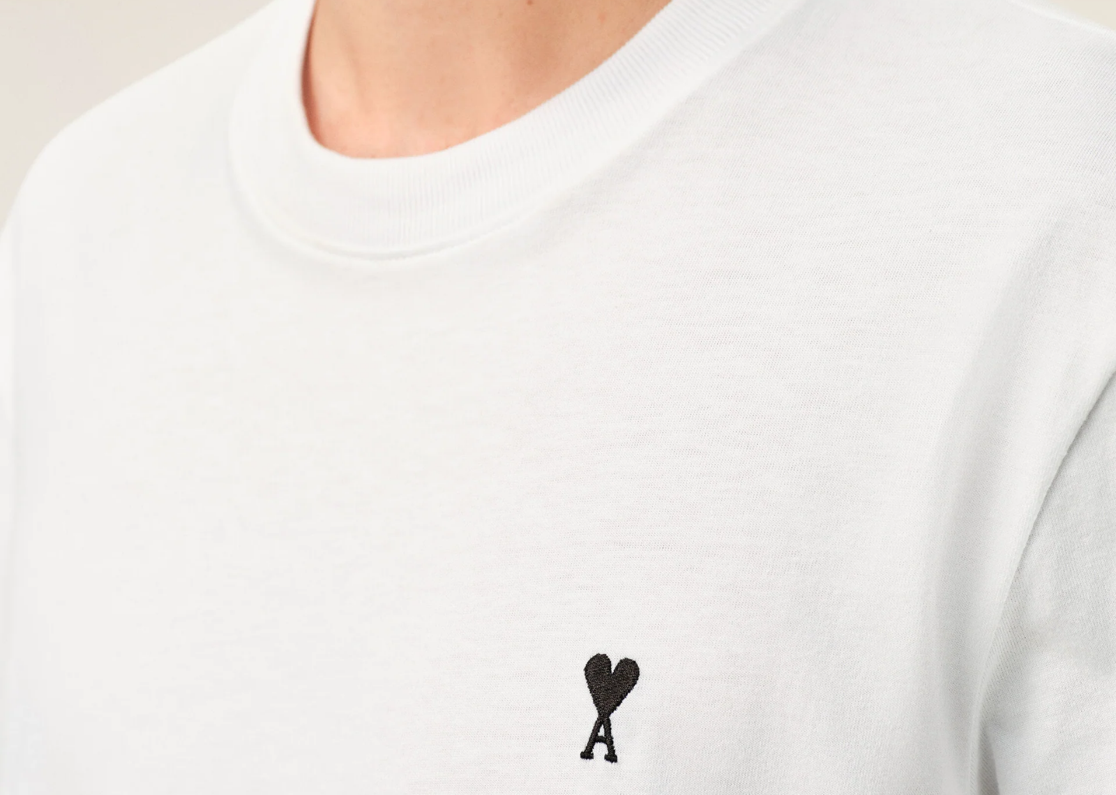 Ami Paris White Cotton Ami De Coeur T-Shirt