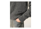 Ami Paris Wool and Alpaca Polo with Ami Embroidery Carbon Grey