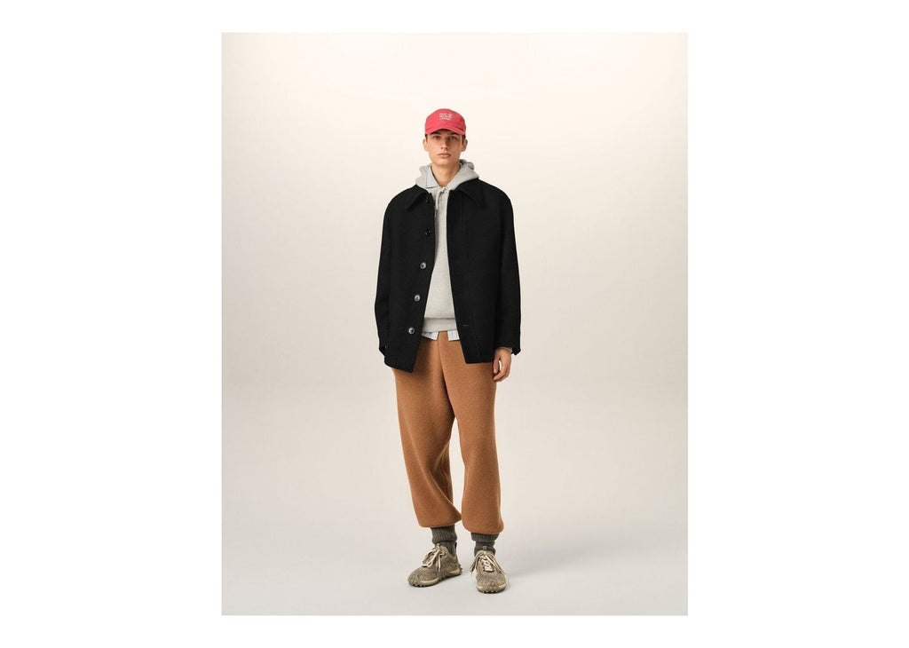 Ami Paris Wool Button-Down Jacket Black