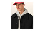 Ami Paris Wool Button-Down Jacket Black