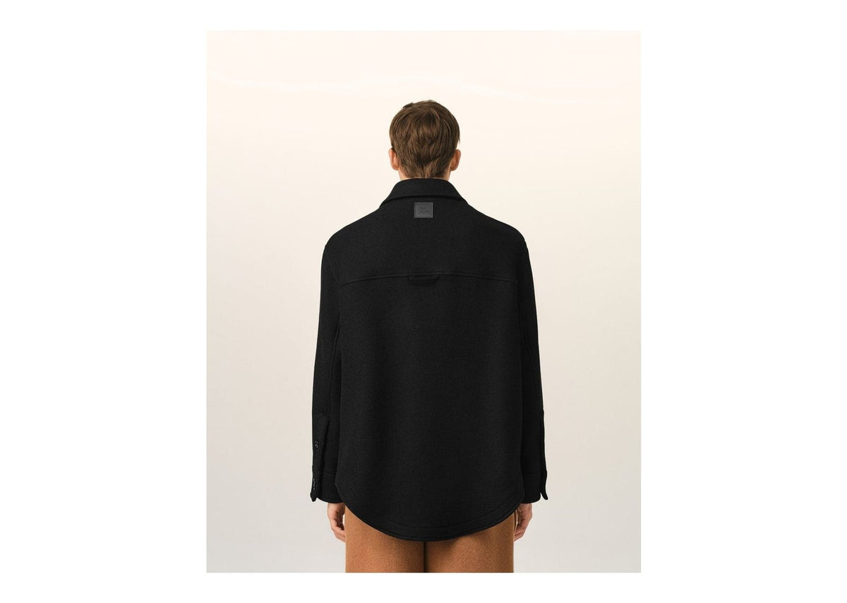 Ami Paris Wool Button-Down Jacket Black