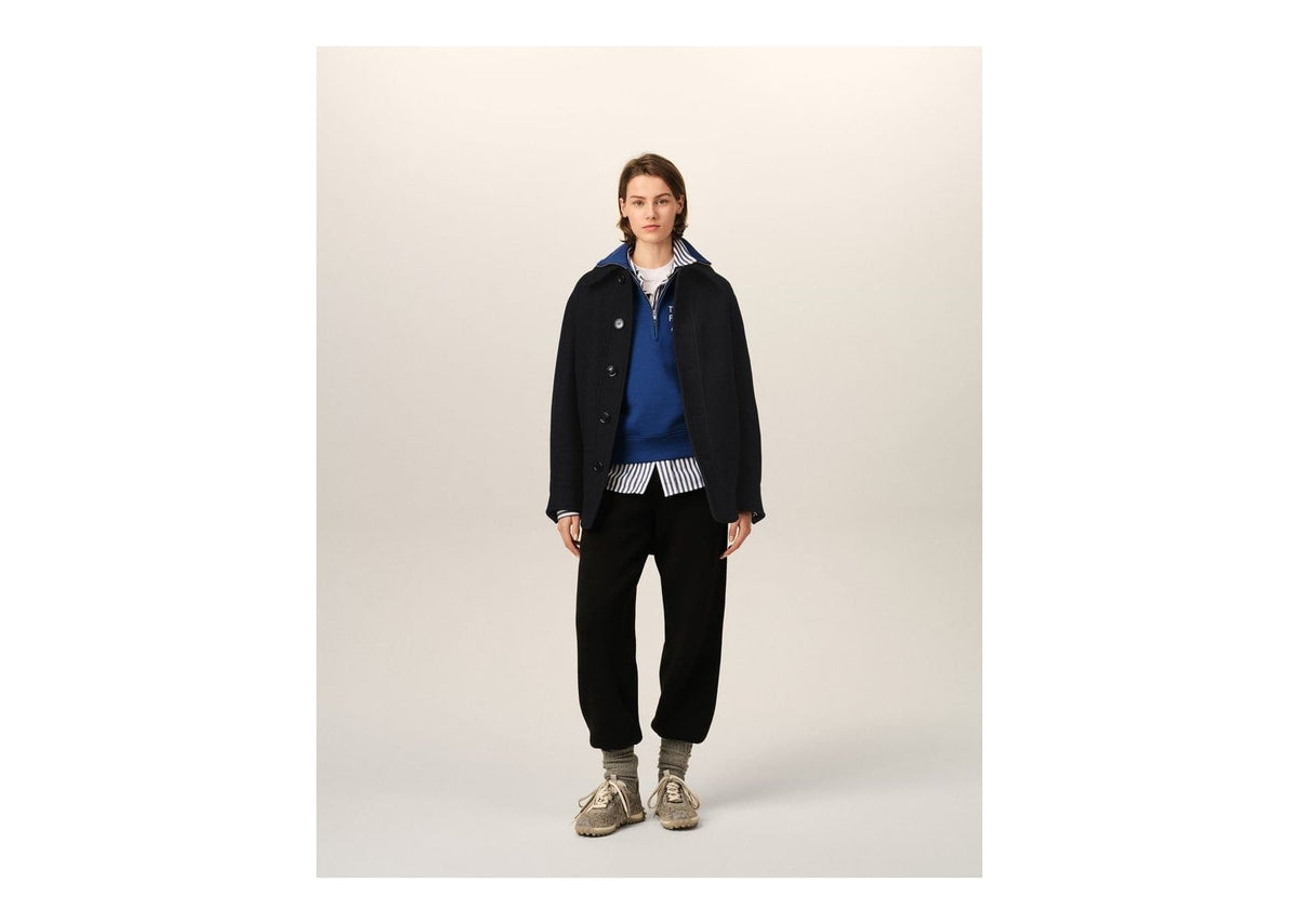 Ami Paris Wool Button-Down Jacket Black