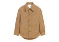 Ami Paris Wool Button-Down Jacket Chocolate Brown/Ivory