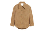 Ami Paris Wool Button-Down Jacket Chocolate Brown/Ivory