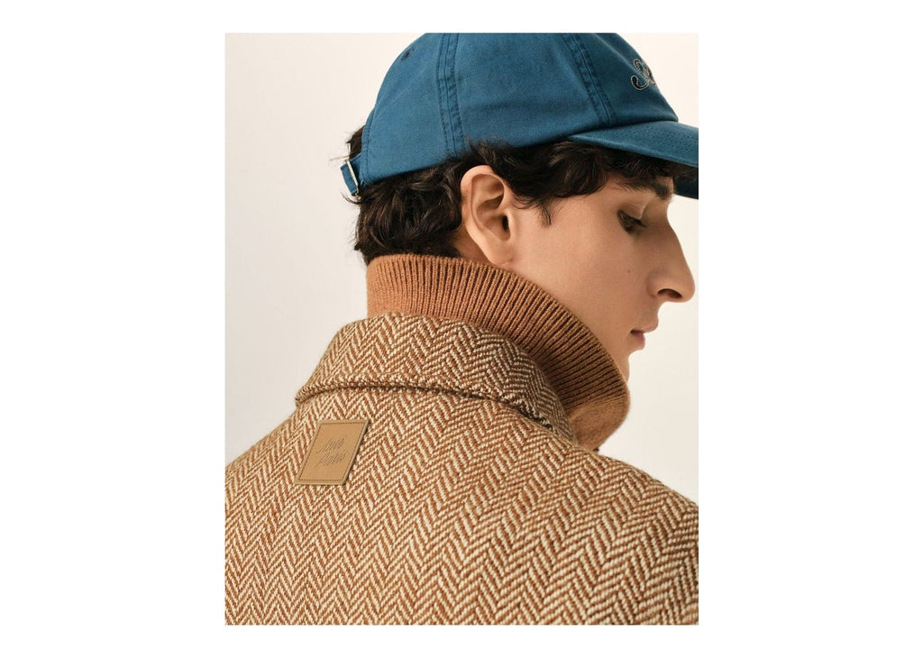 Ami Paris Wool Button-Down Jacket Chocolate Brown/Ivory