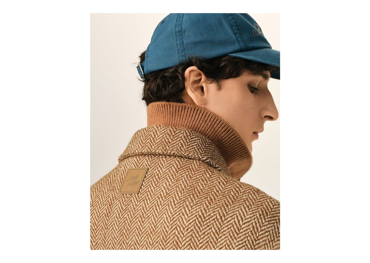 Ami Paris Wool Button-Down Jacket Chocolate Brown/Ivory