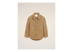 Ami Paris Wool Button-Down Jacket Chocolate Brown/Ivory