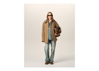 Ami Paris Wool Button-Down Jacket Chocolate Brown/Ivory