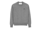Ami Paris Wool Crewneck Ami De Coeur Sweater Heather Grey/Black