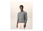 Ami Paris Wool Crewneck Ami De Coeur Sweater Heather Grey/Black