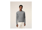 Ami Paris Wool Crewneck Ami De Coeur Sweater Heather Grey/Black
