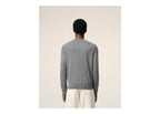 Ami Paris Wool Crewneck Ami De Coeur Sweater Heather Grey/Black