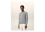 Ami Paris Wool Crewneck Ami De Coeur Sweater Heather Grey/Black