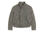 Ami Paris Wool Padded Harrington Jacket Black/Ivory