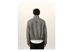 Ami Paris Wool Padded Harrington Jacket Black/Ivory