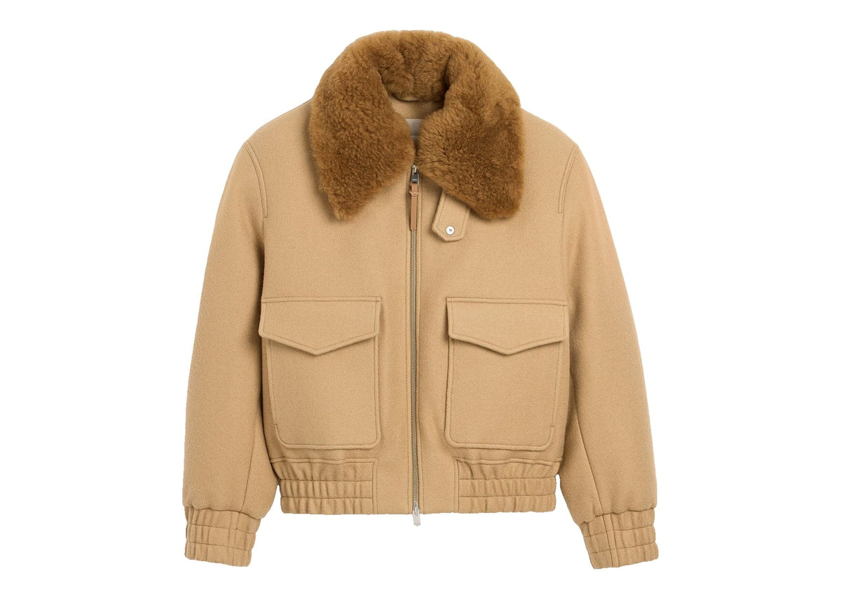 Ami Paris Wool Padded Jacket Mastic Beige