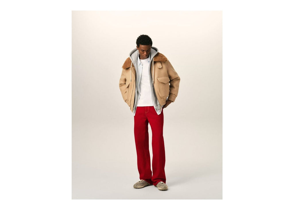 Ami Paris Wool Padded Jacket Mastic Beige