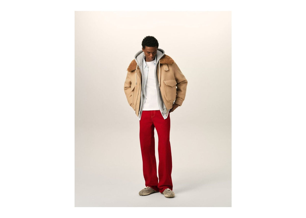 Ami Paris Wool Padded Jacket Mastic Beige
