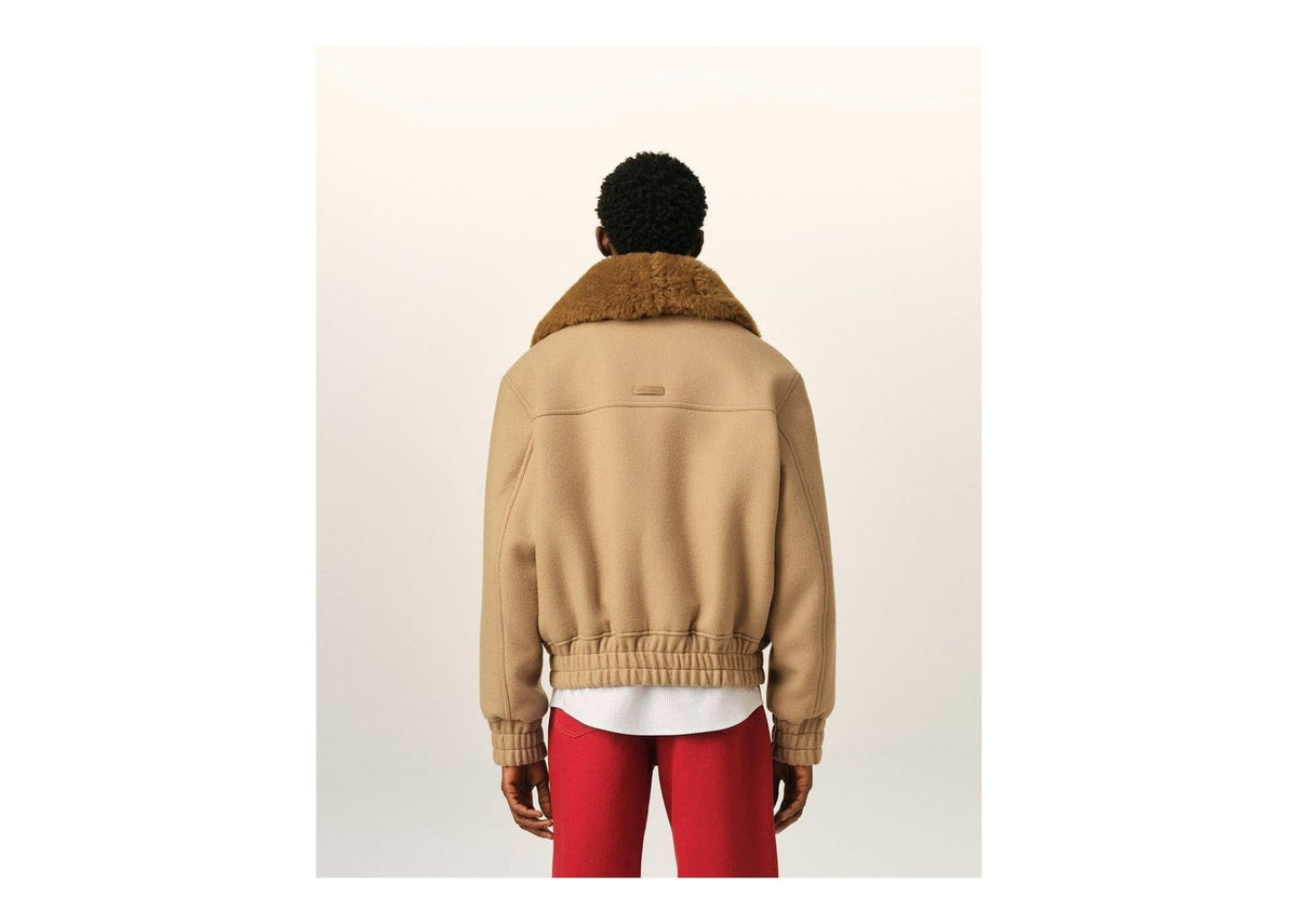 Ami Paris Wool Padded Jacket Mastic Beige