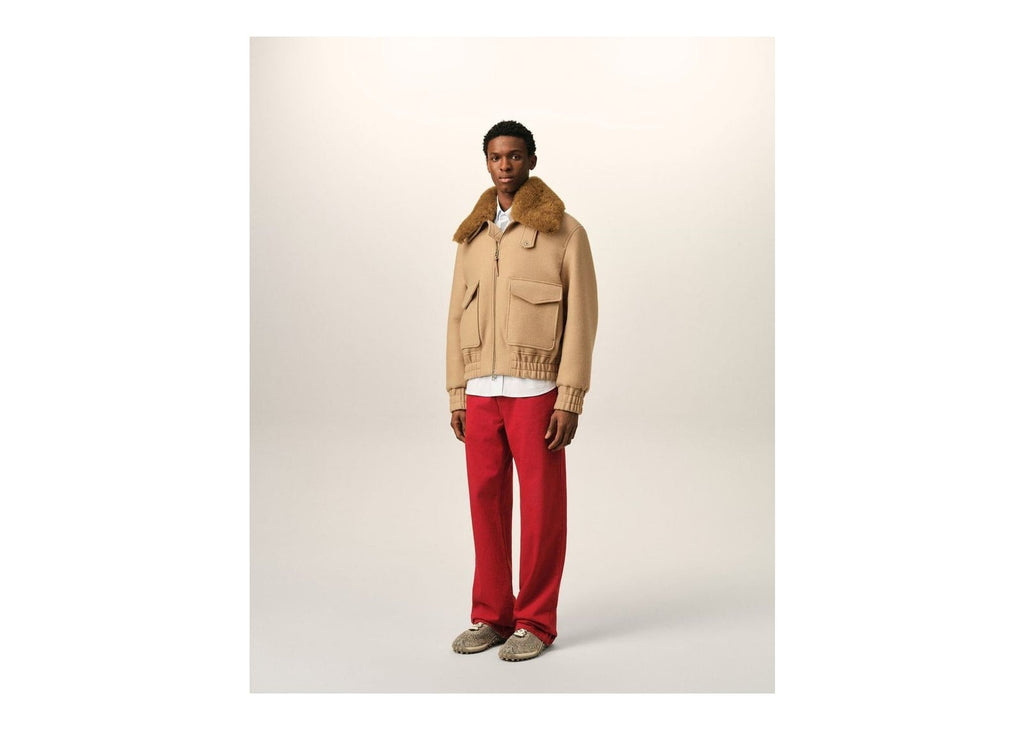 Ami Paris Wool Padded Jacket Mastic Beige