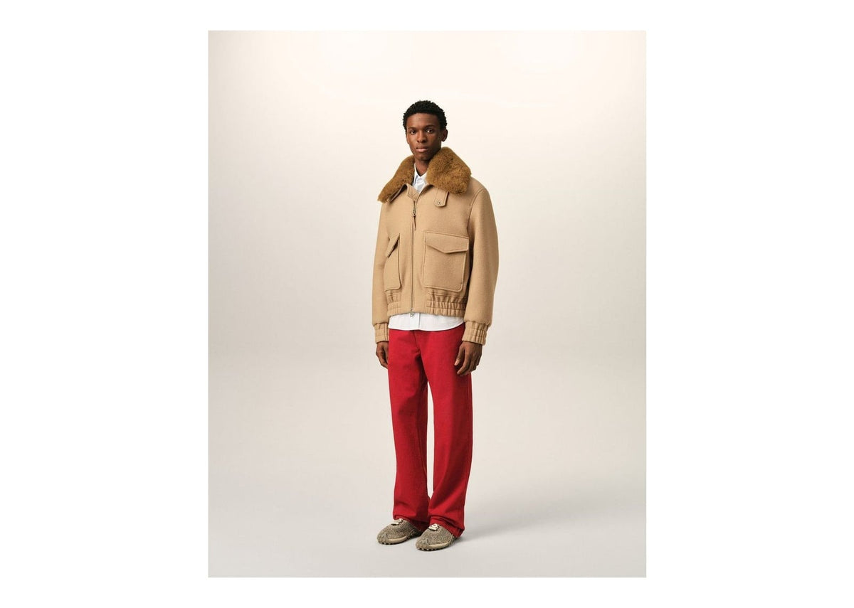 Ami Paris Wool Padded Jacket Mastic Beige