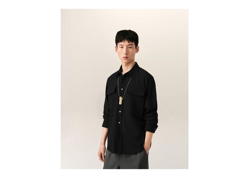 Ami Paris Wool Shirt Black