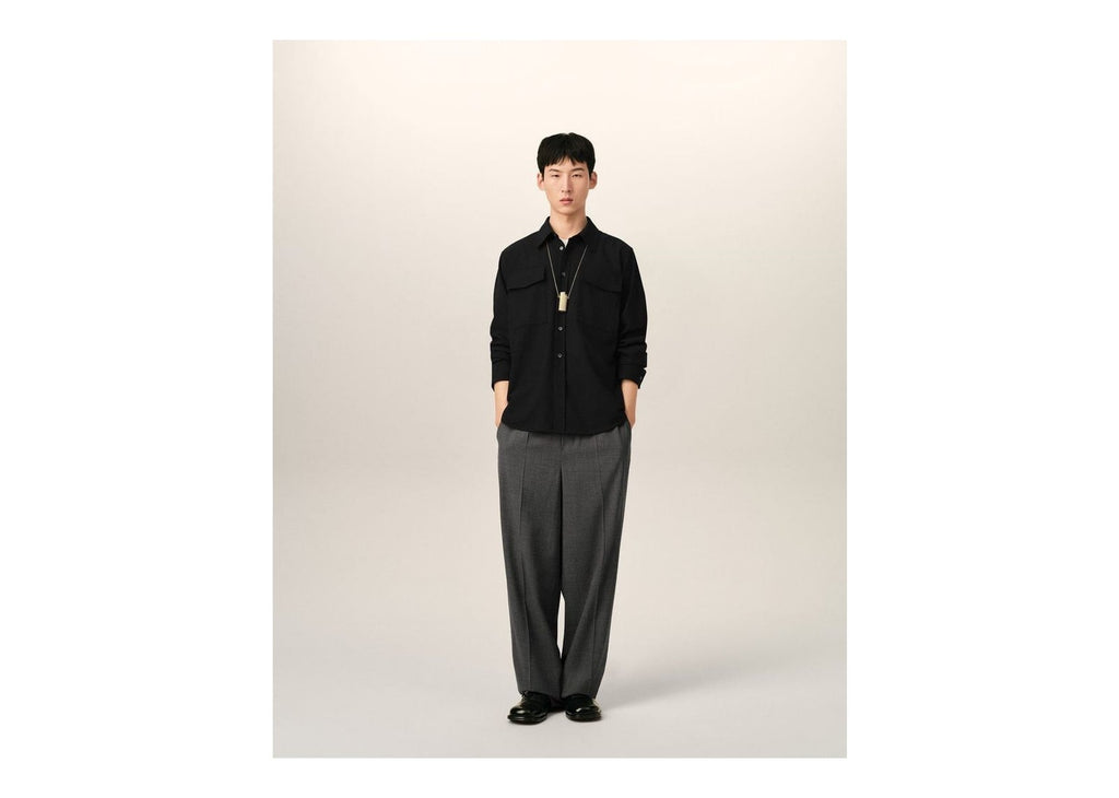 Ami Paris Wool Shirt Black