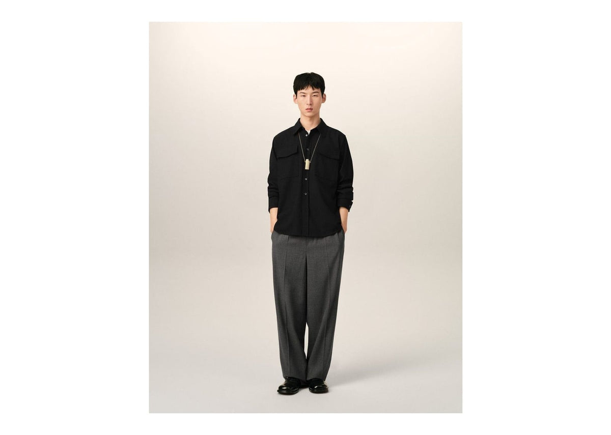 Ami Paris Wool Shirt Black