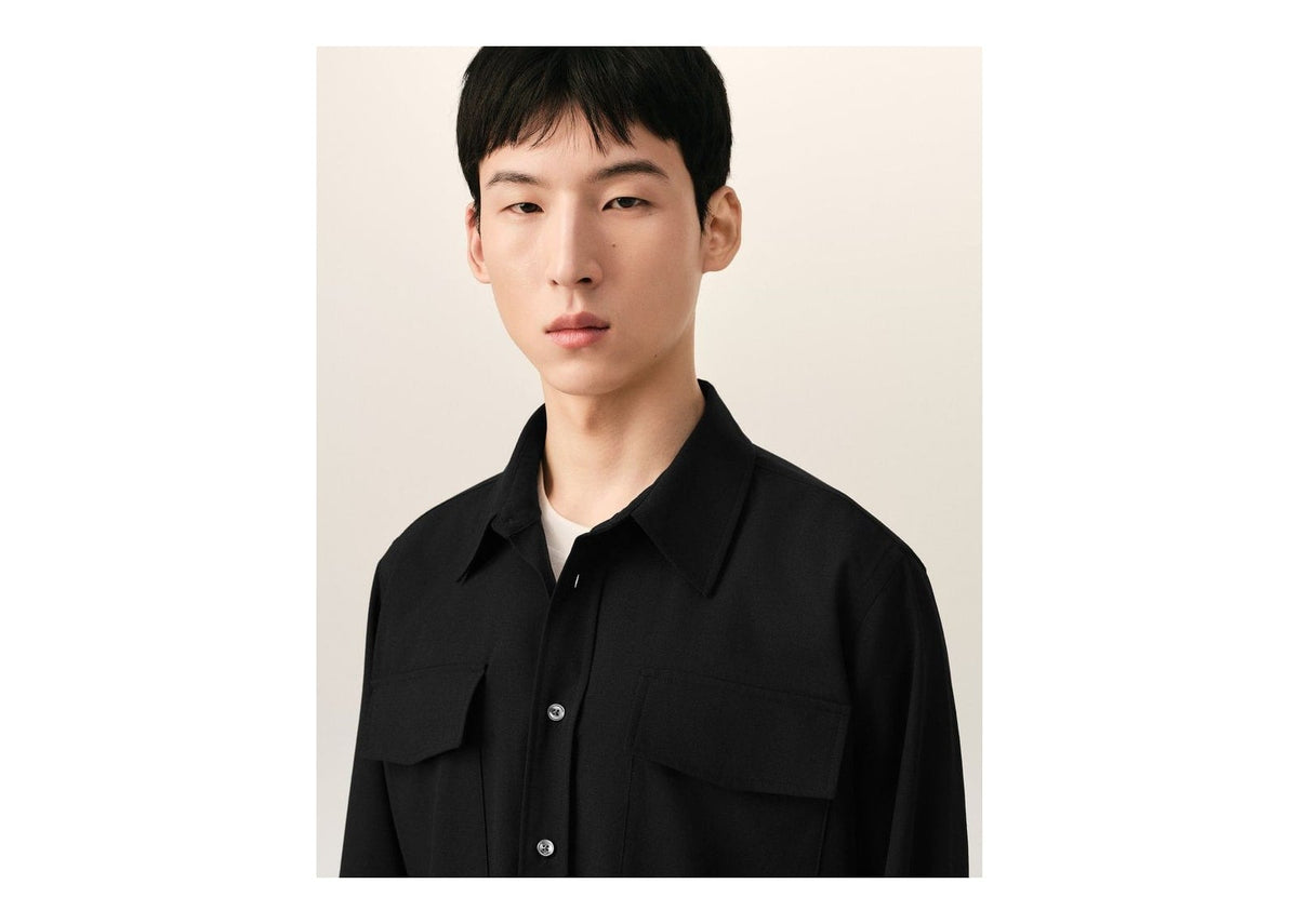 Ami Paris Wool Shirt Black