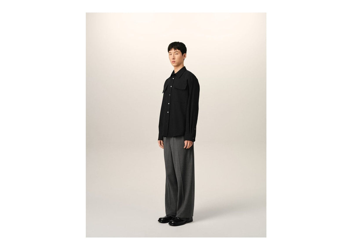 Ami Paris Wool Shirt Black