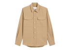 Ami Paris Wool Shirt Mastic Beige